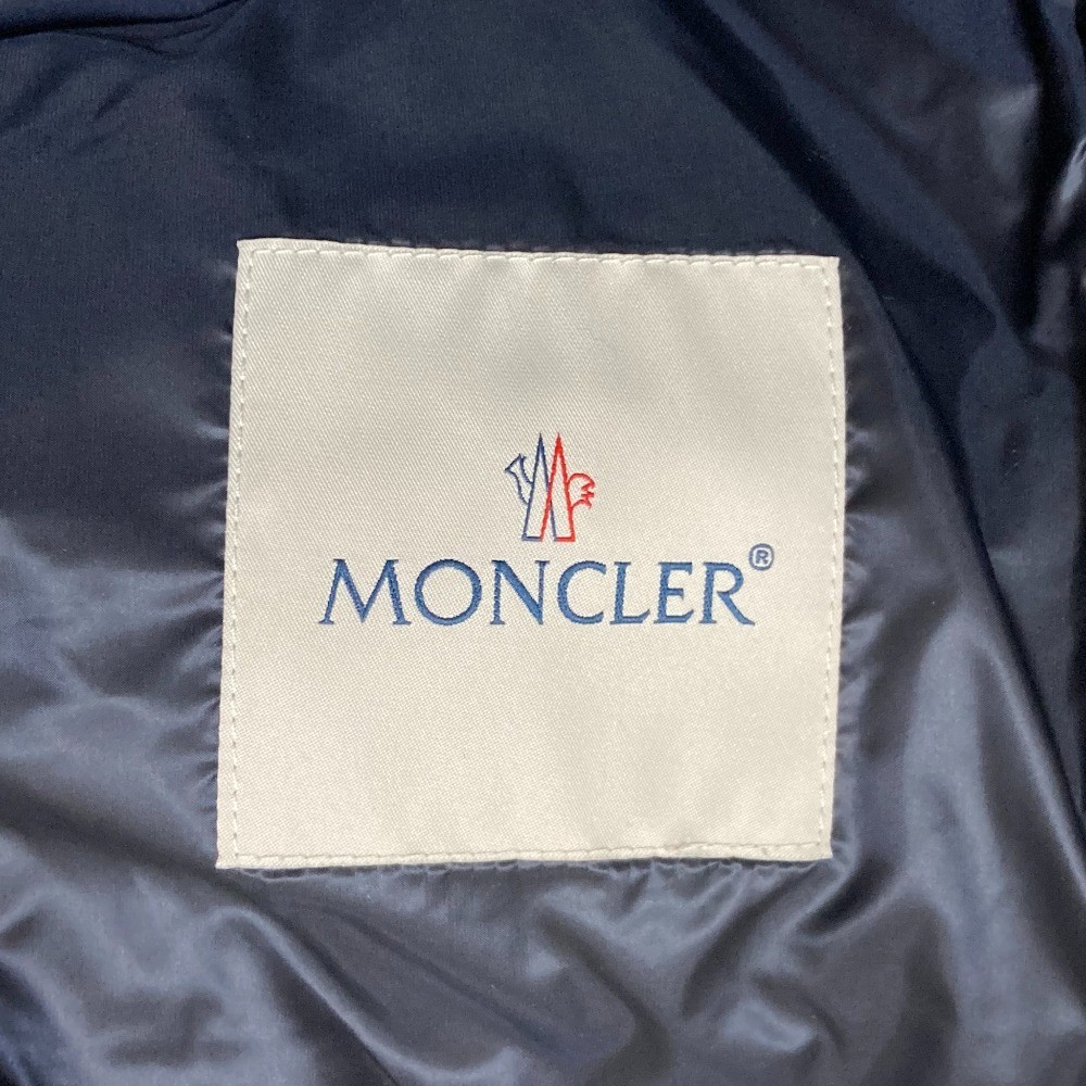 MONCLER MEDOC Down Vest, Kids' Size 14 Navy Kids USED thumbnail 5