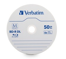 Verbatim 98924 Blu-ray BD-R DL 50GB 6x 25 Pack Spindle