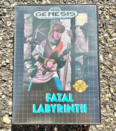 Vintage Fatal Labyrinth Dragon Fantasy 90s Sega Genesis Console Video Game CIB