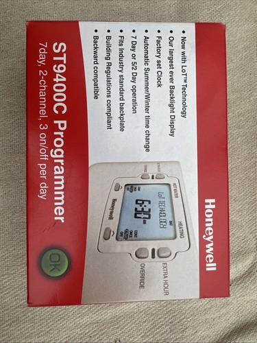 Neu & Originalverpackt - Honeywell Home 7-Tage 2 Kanal Programmierer ST9400C1000 - Bild 3 von 7