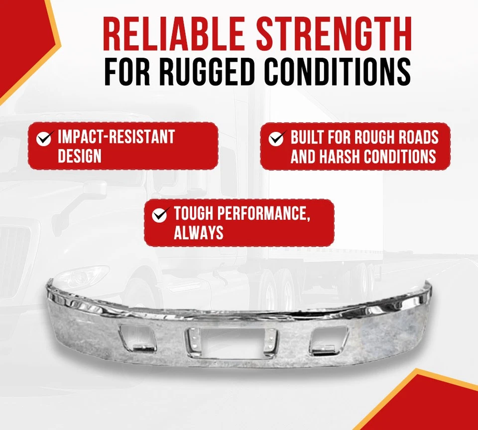 Heavy Duty Chrome Bumper Cover Reinforcement for Hino 238 268 258 338 52101E0243 - Image 4 of 4