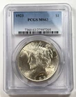 1923-P $1 Peace Dollar PCGS MS63 90% Silver Philadelphia US Coin