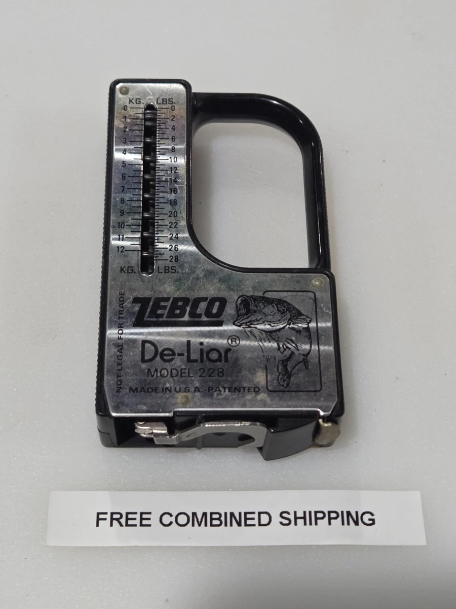 Vintage Zebco Fisherman's De-Liar Scale Model 228 28 lb Fish Scale USA VGC