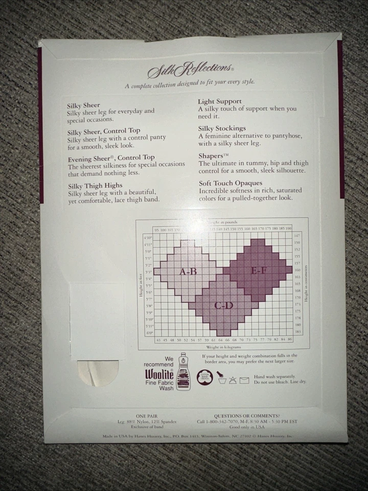 NEW Vintage Hanes Silk Reflections Silky Thigh Highs Size CD Soft Taupe #720 - Image 2 of 2