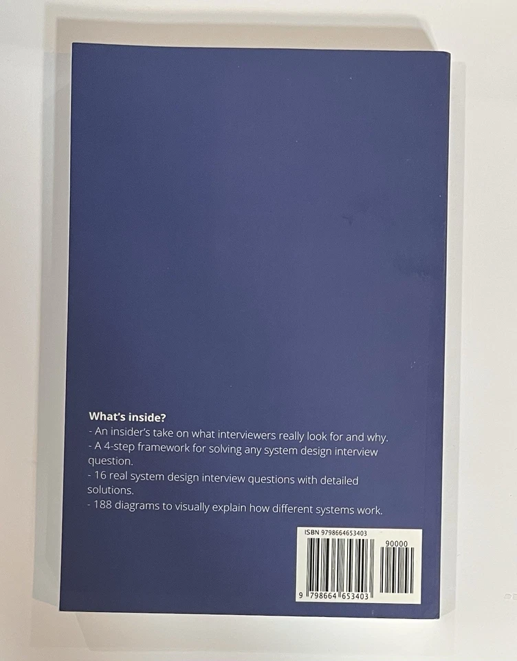 System Design Interview  An insider's Guide By Alex Xu NEW Paperback - Image 2 of 2