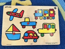 Vintage Todd Parr Puzzibilities Small World Toys Puzzle Let's Go Car Plane Boat