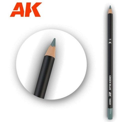 AK Interactive 10021 Grün Blau – Verwitterung Aquarellstift