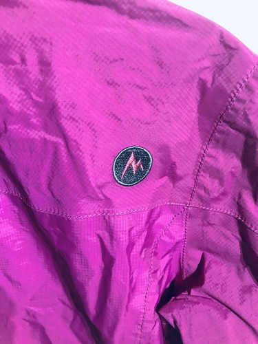 Marmot Purple Nylon Hooded Waterproof Windbreaker Rain Jacket Women XS - Bild 4 von 14