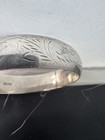 2 Beautiful Classic Design Sterling Silver Etched Floral Hinged Bangle Bracelet — photo 5