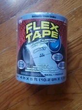 FLEX TAPE 4 in x 5 ft Gray Original Flexible Rubberized Waterproof Tape NEW!