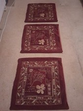 Dunelm Mill Vintage Juniper & Carnation Wine Cushion Covers X 3 55cm×55cm