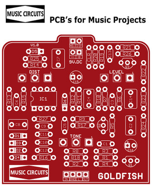 Goldfish Distortion Gitarrenpedal PCB basierend auf Boss DS-1