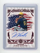 2025 Panini Boys Of Summer Baseball JOSH KNOTH America's Best Auto Red #d 04/49