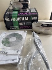 2- Fuji FinePix 2400Zoom Camera,3x Optical Zoom Original Box USB Cable Manual