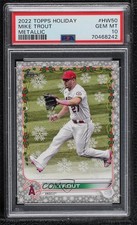 2022 Topps Holiday Mega Box Metallic Mike Trout #HW50 PSA 10 GEM MT 0z5y