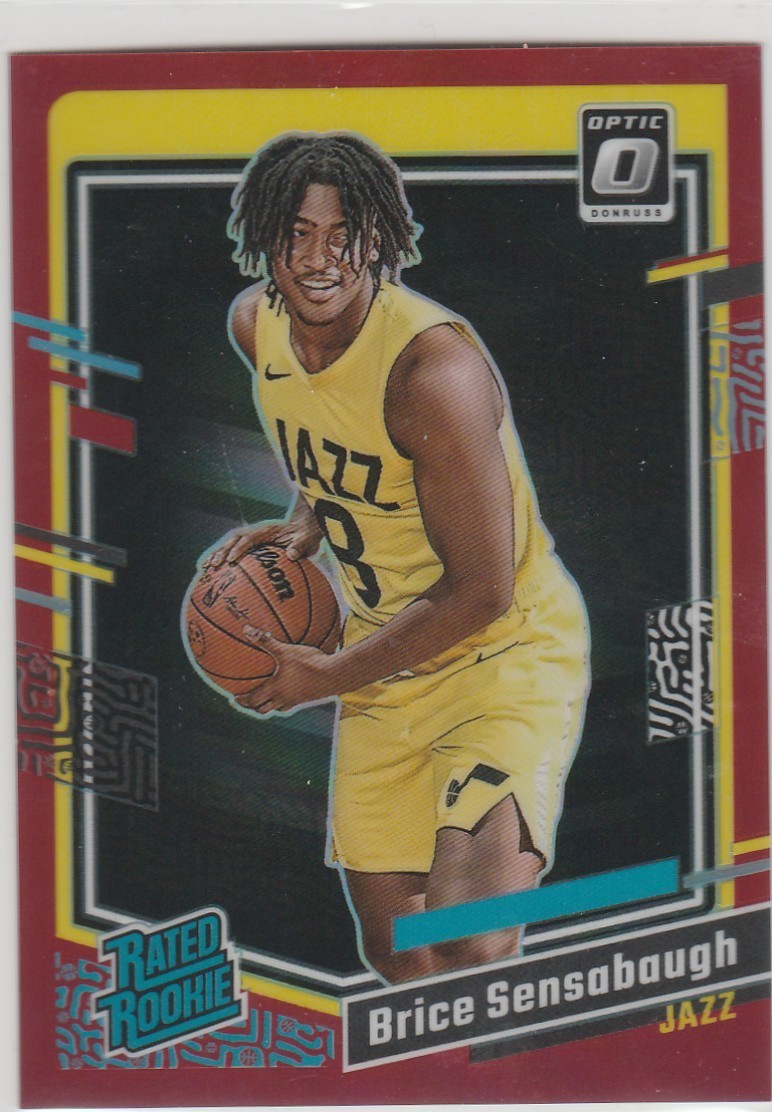 BRICE SENSABAUGH 2023-24 Donruss Optic Rated Rookie Red Prizm (99/99) RC #209
