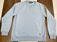 Carhartt Youth Size L 12-14 Blue Relaxed Fit Sweater Pullover Crew Sweatshirt