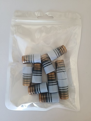 #ad #ad 10 NEW PREMIUM MULTI RING IRON FERRULES .355 X.1.25quot;Gray w gold amp; black rings $24.95