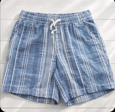 Cat And Jack Shorts Boys Size S 6/7 Elastic Waist With String Blue White New