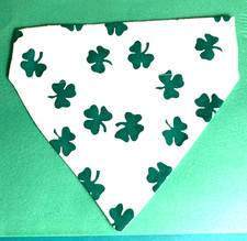 Over Collar Slide On Pet Dog Cat Bandana ST. PATRICKS DAY SHAMROCKS MEDIUM