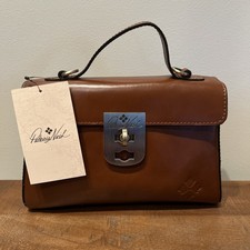 NWT Patricia Nash Carisbrooke Brown Tooled Leather Satchel Crossbody Bag