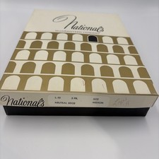 Vintage Nationals Guaranteed Hosiery L-10, Three pairs, Neutral Beige, Size M