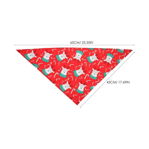 Christmas Pet Scarf Dog Scarf Dog Cat Holiday Triangle Bib Pet Handkerchief - Picture 5 of 12