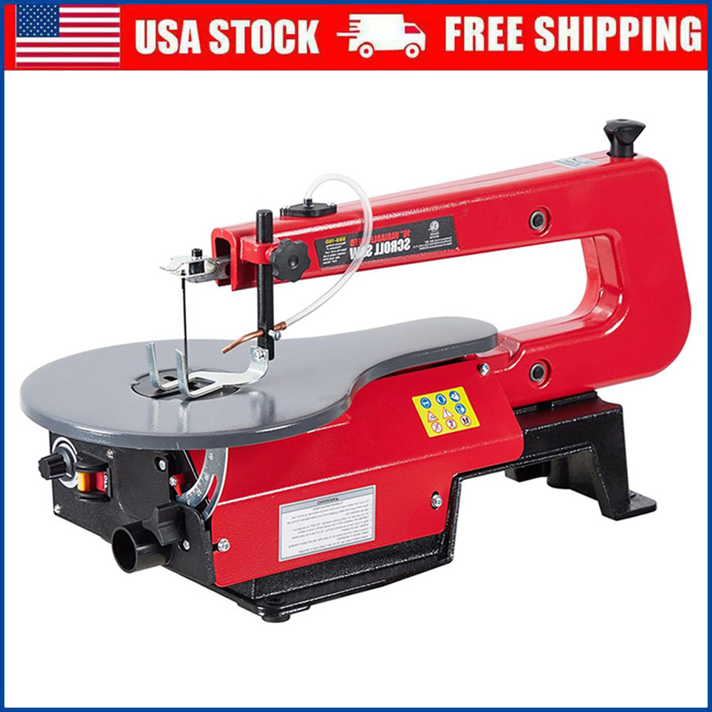 16'' Variable Speed Scroll Saw W/ Extra-Large Adjustable Tilting Table Woodwork