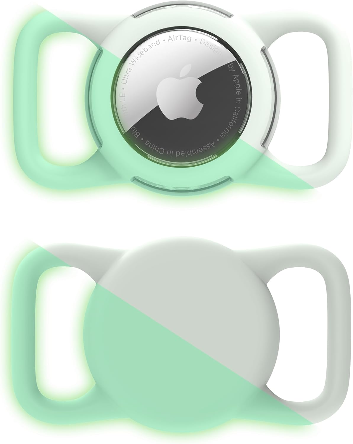 Waterproof Airtag Dog Collar Holder, Silicone & ABS Airtag Holder for Dog & Cat