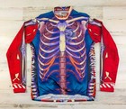 Primal Cycling Jersey Mens Large Bone Collector Skeleton Graphic Long Sleeve