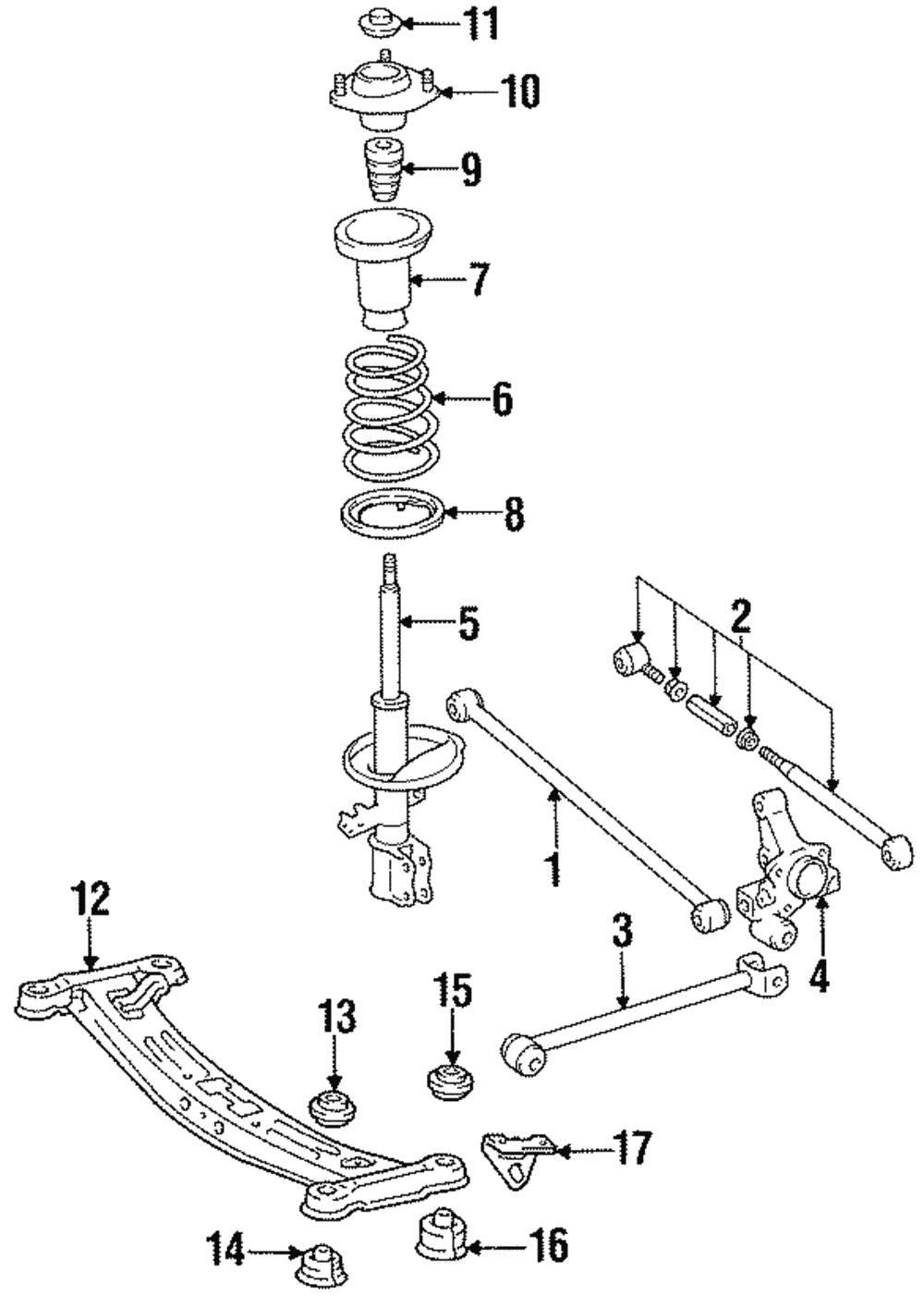Amortiguador trasero para Toyota (N/P 48530-80126)