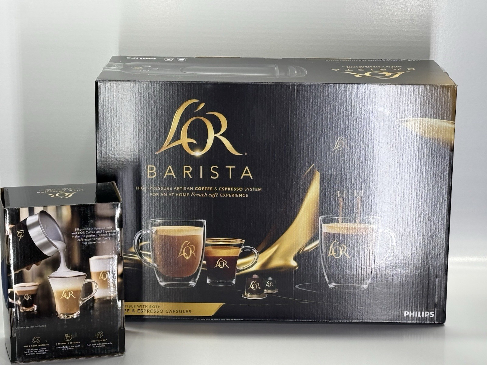 L'Or Barista High-Pressure Artisan Coffee & Espresso System & Milk Frother Combo-image