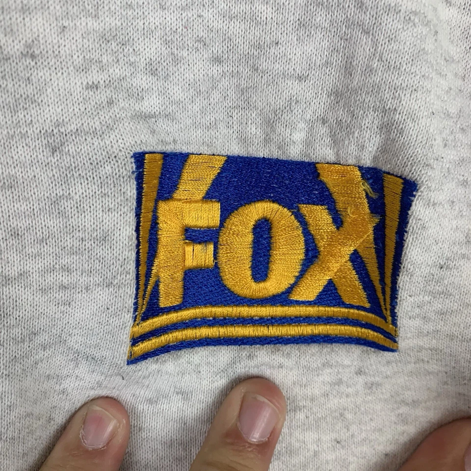 Sudadera Vintage Fox Bordada Retro Cuello Redondo XL Santee Pluma Sudor Hecha en EE. UU. Foto 3 de 4
