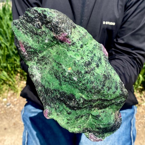 5.29LB Natural green Ruby zoisite (anylite) crystal Chakra Healing Energy - Picture 6 of 11
