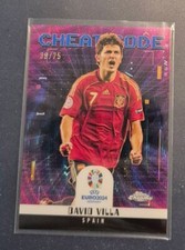 DAVID VILLA, SPANIEN, BLUE WAVE, LTD 38/75, TOPPS Chrome UEFA EURO 2024