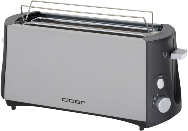 Cloer 3710 silber Langschlitz Toaster - Wie neu OH7090
