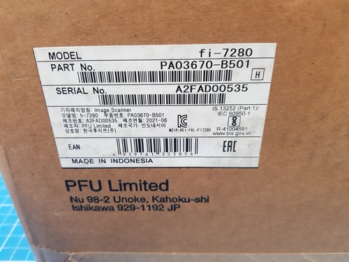 Fujitsu fi-7280 Dokumentenscanner, Duplex, ADF, Flachbett, USB, A4_9_6 - Bild 2 von 8
