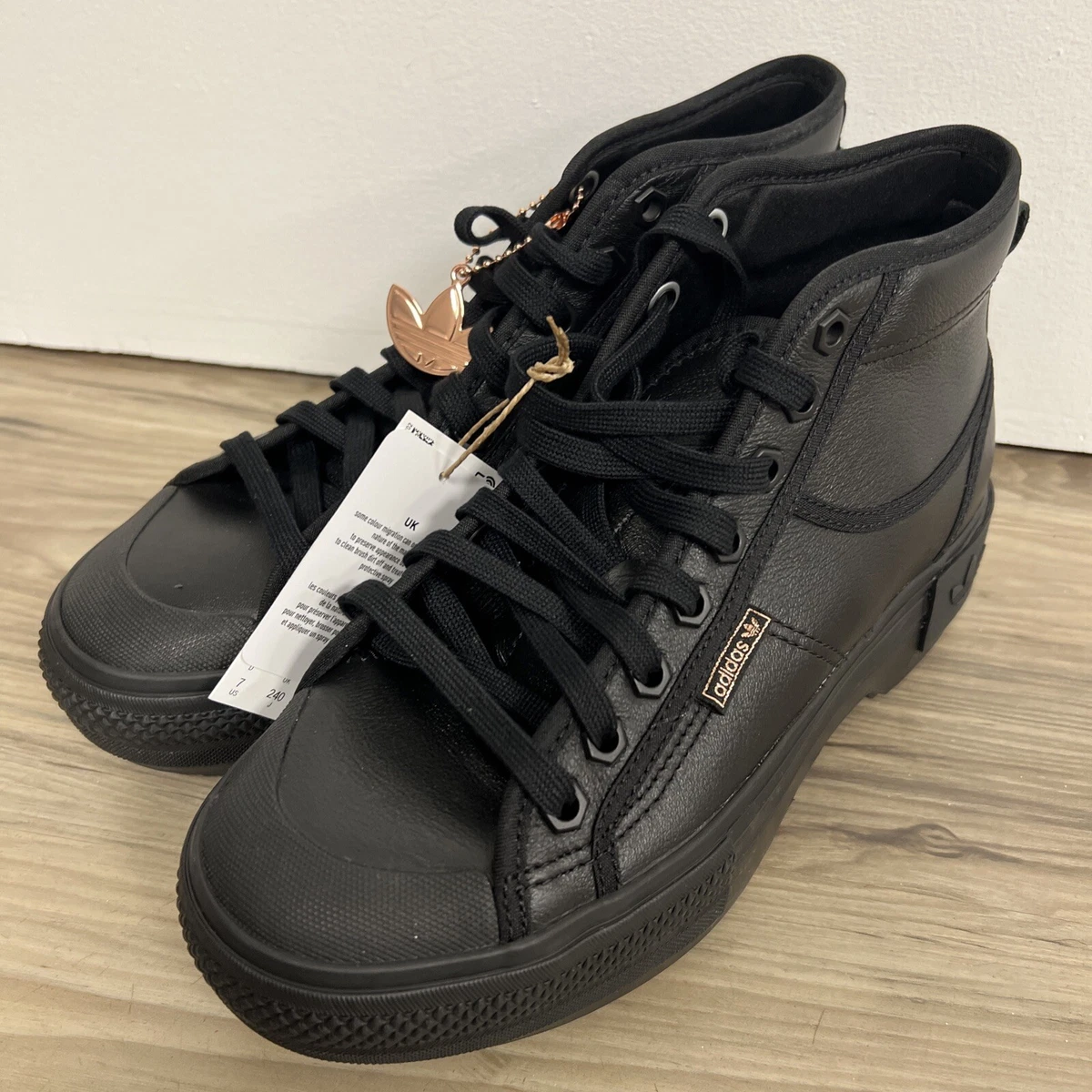 Adidas Originals Nizza Trek Women Size 7 Platform Shoes Black