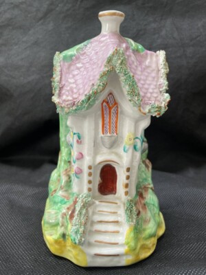 Sammlerstück antikes viktorianisches Staffordshire Keramikhaus um 1850-60 von Thomas Parr