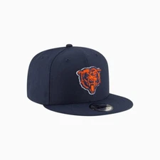 Chicago Bears New Era NFL 9Fifty Snapback Hat | Team Logo Flat Brim Cap Headwear