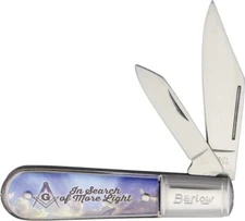 Novelty Cutlery Masonic Barlow 2 Blade 3 1/2" Pocket Knife NV282