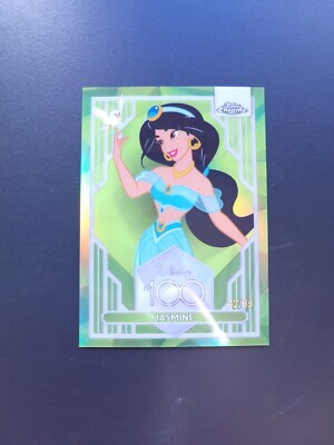 2023 Topps Chrome Disney 100 Jasmine #12 Green Refractor /99