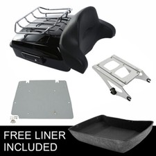 Chopped Trunk Backrest Rack Mount Fit For Harley Touring Road King Glide 2014-26