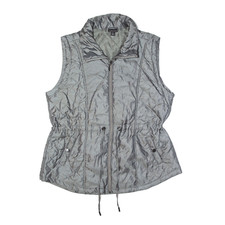 Hannah Silver Quilted Gilet Grey Womens Xl
