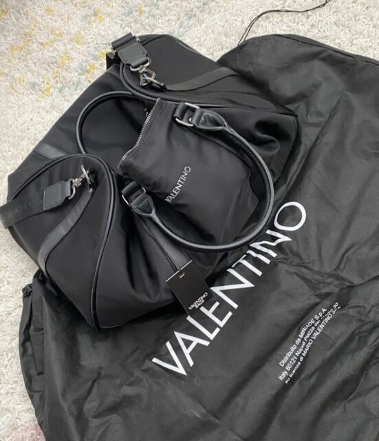 VALENTINO duffel bag gym black leather ysl apc RRP£349 travel luggage Versace DG
