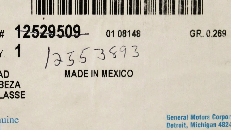 Número de pieza de culata de motor genuino GM - 12553893 Foto 2 de 2