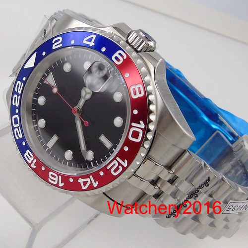 BLIGER Red Second Hand NH35A Movement Japan 24 Jewels Self Winding Men Watch - 第 4/12 張圖片