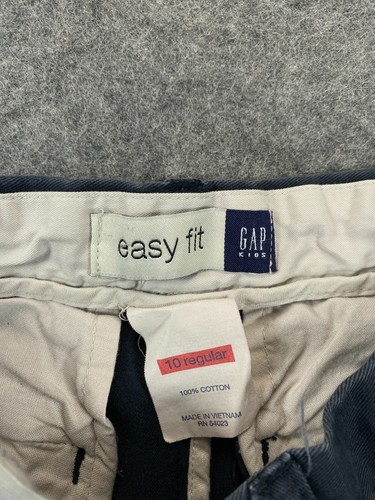 GAP Kids Easy Fit Shorts Youth 10 Blue Chino Long Adjust Waist School Uniform - Picture 6 of 8
