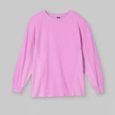 Wild Fable Long Sleeve Thermal Mix Tunic T-Shirt Womens Small Pink