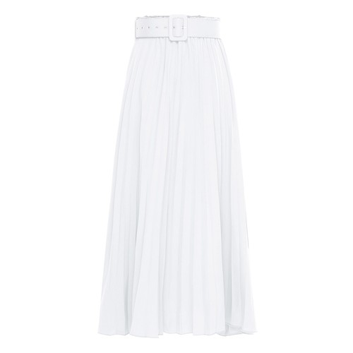 Womens Dress High Waist Skirt Elegant Dancewear Elastic Pleated Club Belt Work - Picture 41 of 71